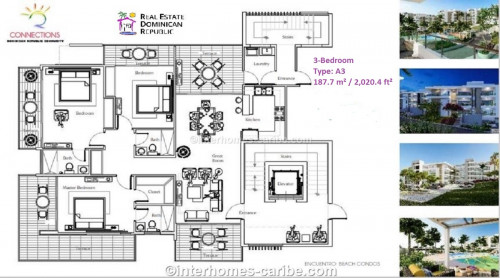 photos for CABARETE: ADVANCED CONSTRUCTION UNIQUE MODERN 3-BED APARTMENTS NEAR THE BEACH.