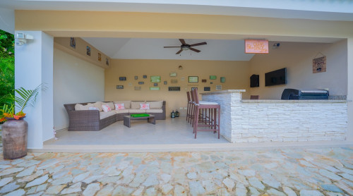 photos for SOSUA: TURNKEY VILLA, COVERED SUMMER KITCHEN WITH BBQ AND SEATING AREA