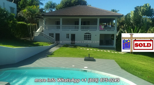 thumbnail for S O L D - SOSUA: 4-BEDROOM VILLA ON 2 LEVELS - ONE MAIN APARTMENT AND ONE GUEST APARTMENT