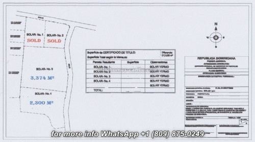photos for SOSUA: LOT WITH 2,300 M² (0.568 acre) AND FANTASTIC PANORAMIC SEA VIEWS